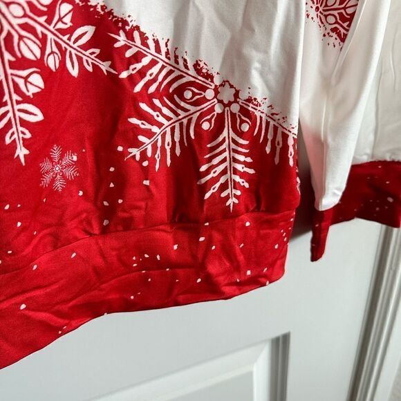 NWT Boutique Plus Size Holiday Christmas Long Sleeve Blouse Top Shirt - Size XXL - Picture 4 of 6